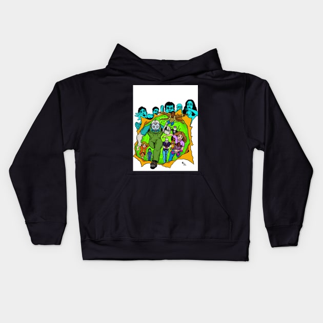 All New Junior High Horrors Kids Hoodie by Eric L Kent